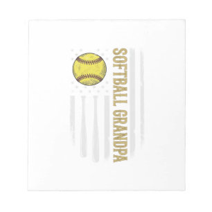 Softbal opa vintage vlag vector ontwerp_1 notitieblok