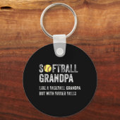 Softbal opa zoals een honkbal opa met grotere sleutelhanger (Voorkant)