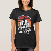 Softbal Papa Grappig Softbal Spel Papa Vaderdag T-shirt (Voorkant)