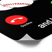 Softbal roept - Softbalspeler coach team Poster (Hoek)