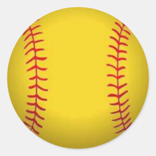Softbal Ronde Sticker (Voorkant)