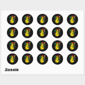 Softbal Santa Hat Snowman Xmas Grappig Softbal Chr Ronde Sticker (Vel)