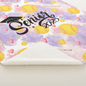 Softbal senior afstuderen cadeau roze hart sherpa deken (3/4)