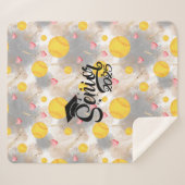 Softbal senior afstuderen cadeau waterverf splash sherpa deken (Voorkant (horizontaal))