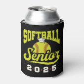 Softbal Senior Klasse van 2025 Blikjeskoeler (Blikje Voorkant)