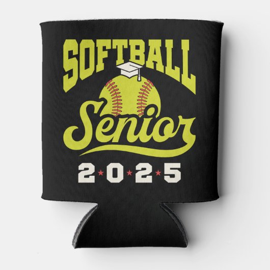 Softbal Senior Klasse van 2025 Blikjeskoeler (Voorkant)