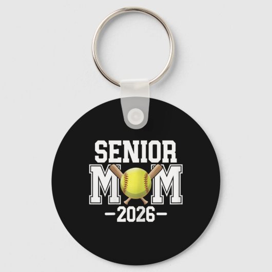 Softbal Senior Moeder, Kl Van 2026, Senior Avond A Sleutelhanger (Voorkant)