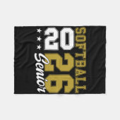 Softbal Senior Night Softbal Senior 2026 Afgestude Fleece Deken (Voorkant (Horizontaal))