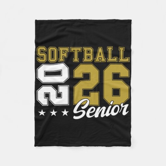 Softbal Senior Night Softbal Senior 2026 Afgestude Fleece Deken (Voorkant)