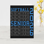 Softbal Senior Night Softbal Senior 2026 Afgestude Kaart (Gele Bloem)