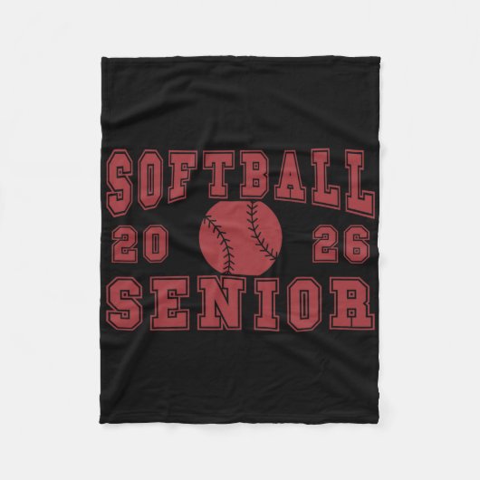 Softbal Senior Night Softbal Senior 2026 Afstudere Fleece Deken (Voorkant)