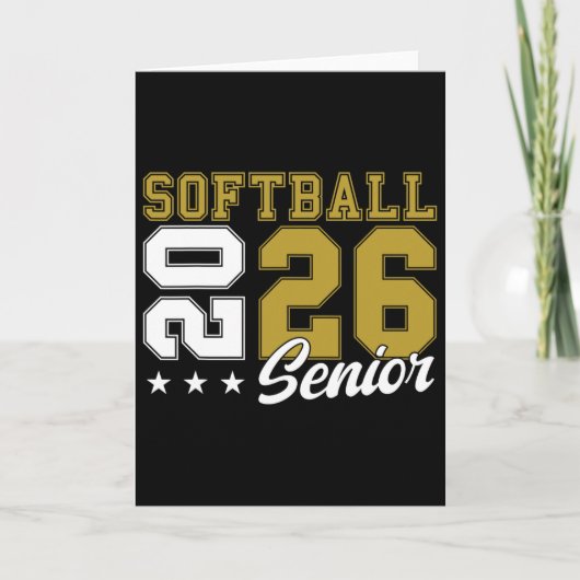 Softbal Senior Night Softbal Senior 2026 Afstudere Kaart (Voorkant)
