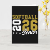 Softbal Senior Night Softbal Senior 2026 Afstudere Kaart (Gele Bloem)
