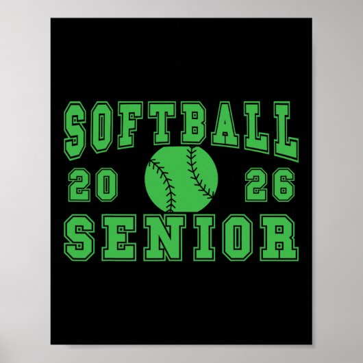 Softbal Senior Night Softbal Senior 2026 Afstudere Poster (Voorkant)