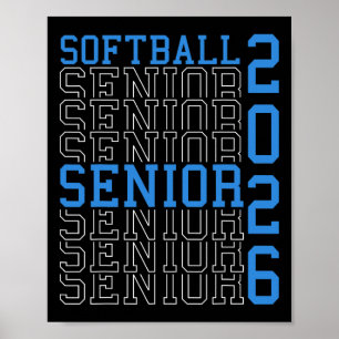 Softbal Senior Night Softbal Senior 2026 Afstudere Poster