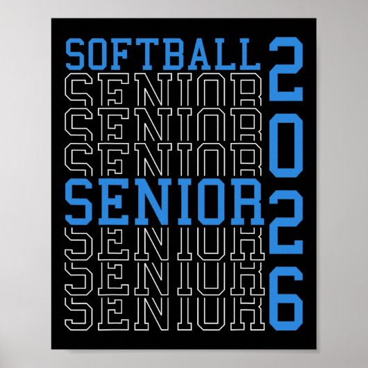 Softbal Senior Night Softbal Senior 2026 Afstudere Poster (Voorkant)