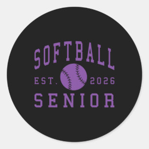 Softbal Senior Night Softbal Senior 2026 Afstudere Ronde Sticker