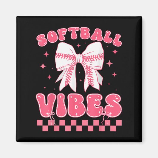 Softbal Sfeer Softbal Couqette Groovy Softbal G Magneet (Voorkant)