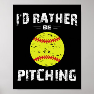 Softbal Shirts Voor Meisjes Werper, Ik Gieler Een Poster