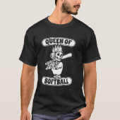 Softbal Skeleton Catcher - Pitcher Batter Queen O T-shirt (Voorkant)