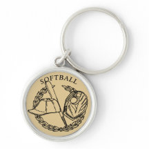 Softbal Sleutelhanger