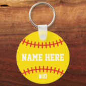 Softbal Sleutelhanger Meisjes Team Goedkoop Atlete (Voorkant)