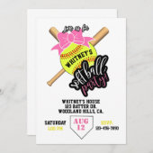 softbal, softbalfeest, honkbalthema, meisje (Voorkant / Achterkant)