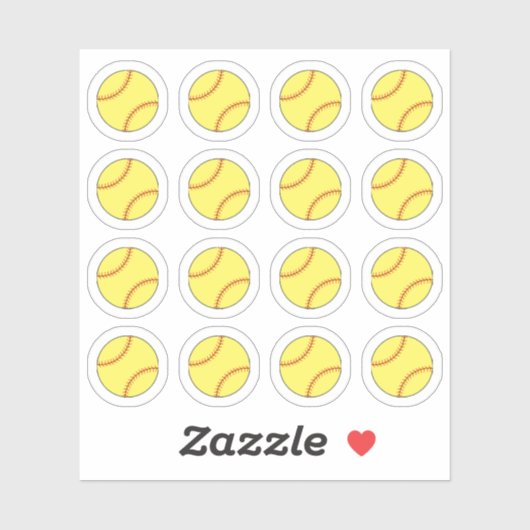 Softbal Speldag Sportherinnering Bujo Planner Sticker (Vel)