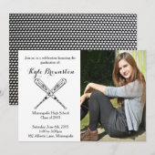 Softbal speler afstuderen partij foto uitnodigen kaart (Voorkant / Achterkant)