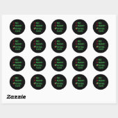 Softbal Speler Funny Pajama Kerstcadeau Ronde Sticker (Vel)