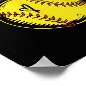 Softbal Speler Grappig Softbal T-shirt.png Poster (Hoek)