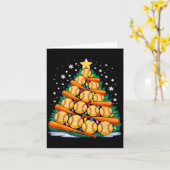 Softbal Speler Kerstboom Licht Xmas Softbal Kaart (Gele Bloem)