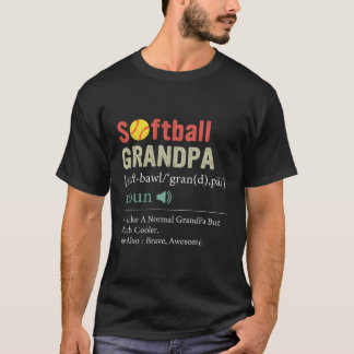 Softbal Speler Sport Softbal Opa Definitie T-shirt