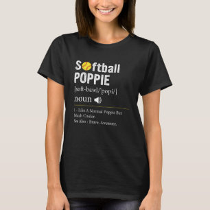 Softbal Speler Sport Softbal Poppie Definitie T-shirt