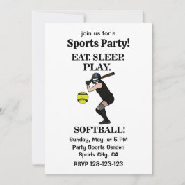 Softbal Speler Sportfeest Kaart