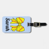 Softbal Sport Custom Bag Label Bagagelabel (Voorkant horizontaal)