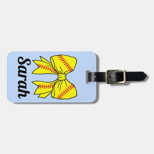 Softbal Sport Custom Bag Label Bagagelabel (Voorkant horizontaal)