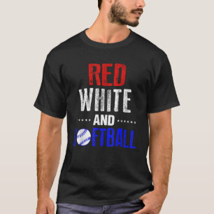 Softbal Sport Grappig 4 juli USA America Gift T-shirt