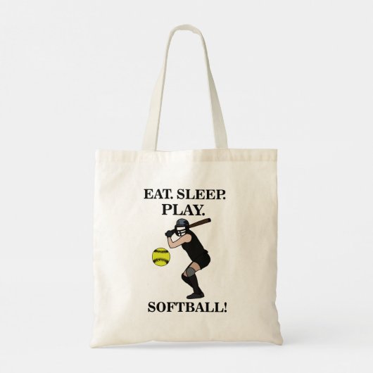 Softbal Sport Speler Coach Verjaardag Tote Bag (Achterkant)