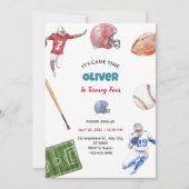  Softbal Sport Verjaardagsfeest Uitnodiging (Voorkant)