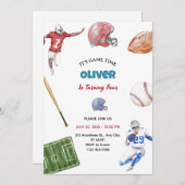  Softbal Sport Verjaardagsfeest Uitnodiging (Voorkant / Achterkant)