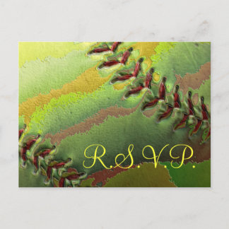 Softbal Sport Wedding Thema RSVP Uitnodiging Briefkaart