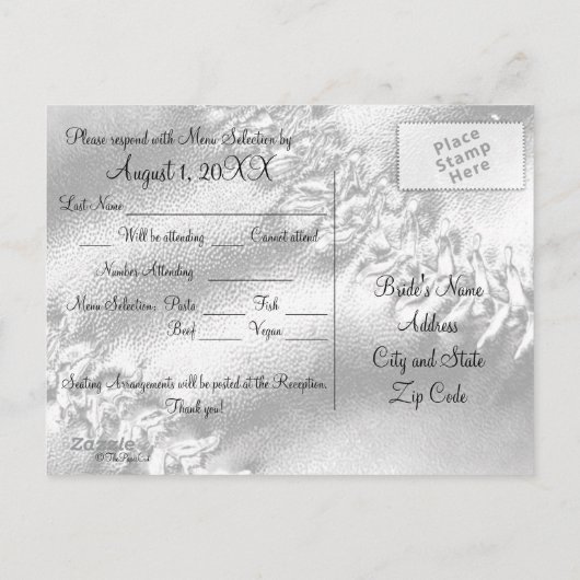 Softbal Sport Wedding Thema RSVP Uitnodiging Briefkaart (Achterkant)