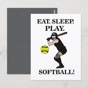 Softbal Sportspeler Briefkaart