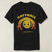 Softbal Sunset Smile T-shirt (Design voorkant)