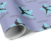 Softbal Superster Cadeaupapier (Rol Hoek)