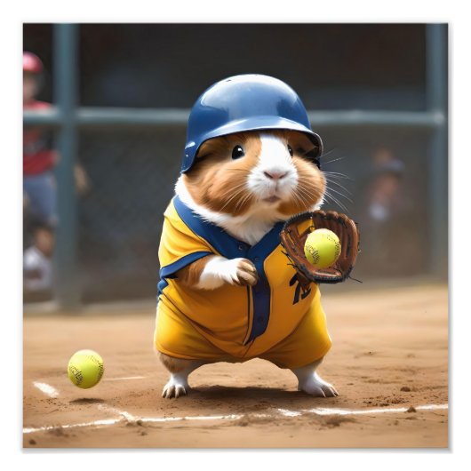 Softbal Superster: Het grote spel van het cavia, Foto Afdruk (Voorkant)