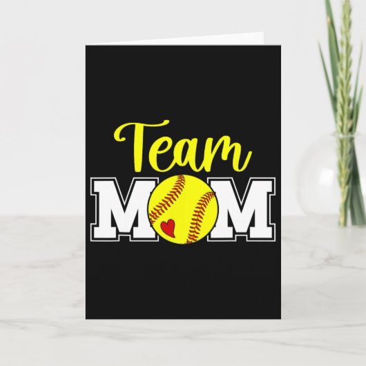 Softbal Team Moeder Waardering Softbal Team Mama Kaart (Voorkant)