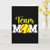 Softbal Team Moeder Waardering Softbal Team Mama Kaart (Gele Bloem)