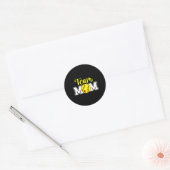 Softbal Team Moeder Waardering Softbal Team Mama Ronde Sticker (Envelop)